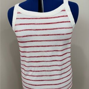 Market & Spruce Red and White Striped Tank Top